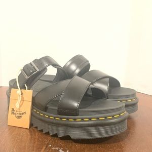 NEW Dr. Martens Men's Ryker Black Leather Sandals